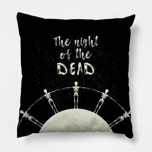 Halloween Human Skeleton Dance The Night of the Dead Pillow