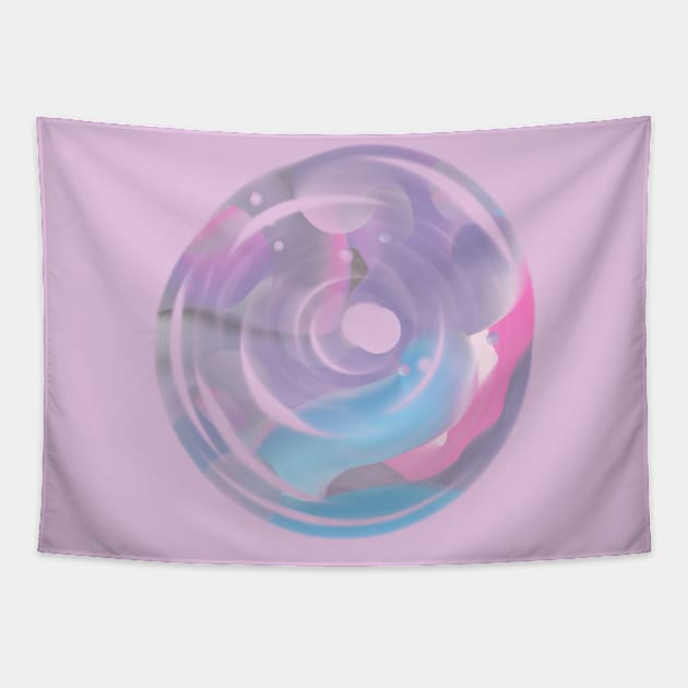 Purple and pink Pastel paint abstract galaxy Tapestry by carolsalazar