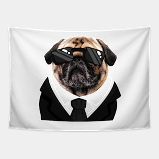 business Dog Funny Tapestry