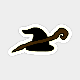 Wizard Hat & Staff Magnet