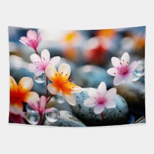 Wild flower Water Lake Nature Serene Tapestry