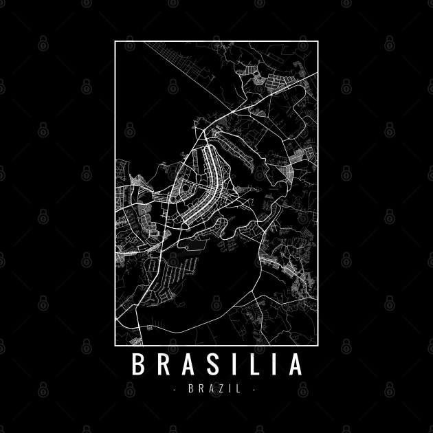 Brasilia Brazil Minimalist Map by Mapagram