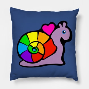 Rainbow Snail with Heart Pillow