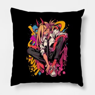 power - chainsaw man Pillow