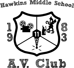 Hawkins Middle School A.V. Club Black Magnet