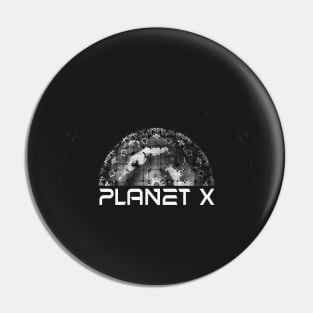 Space Age Astronomy Art Planet X Brand Logo Pin