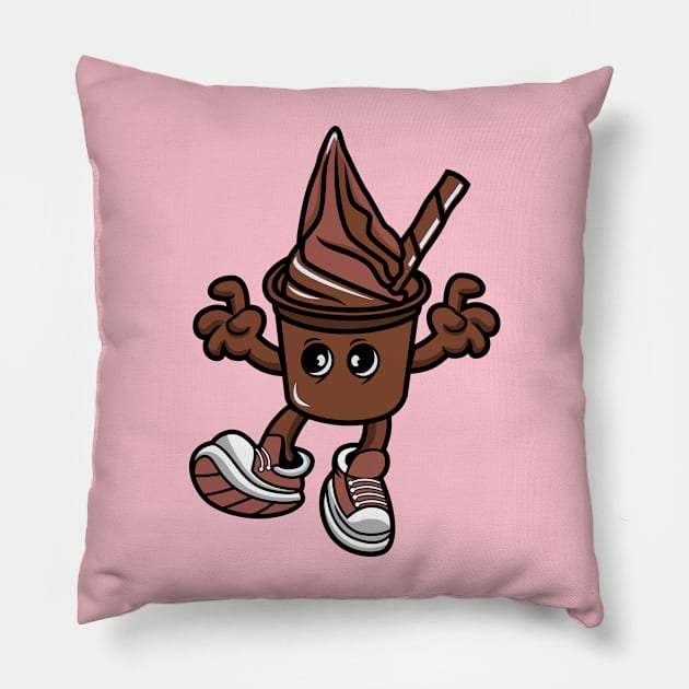 I LOVE ICE CREAM Pillow by beanbeardy