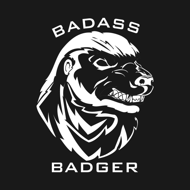 Badass Honey Badger T Shirt by AdventureWizardLizard