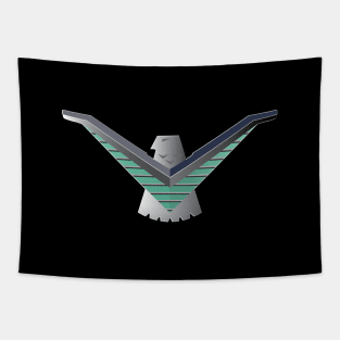 Thunderbird Emblem V Wings Black Tapestry