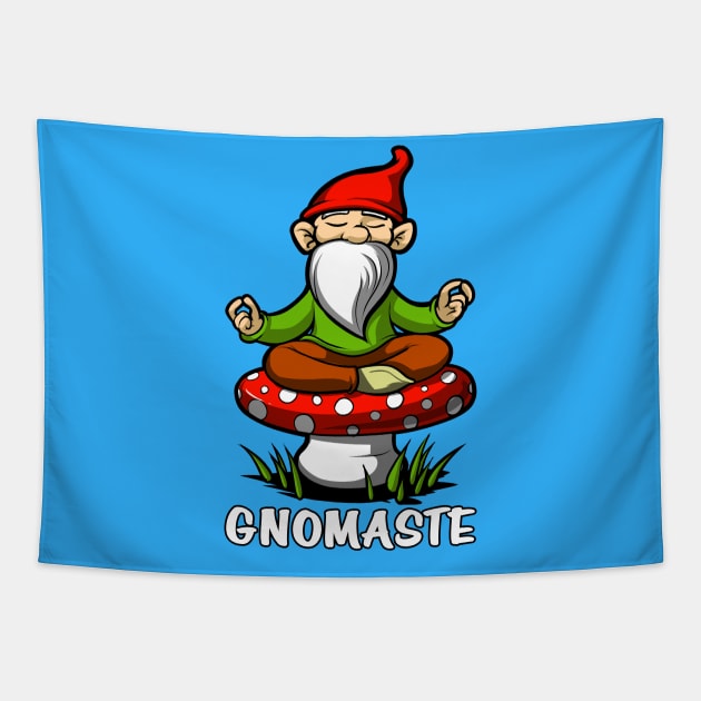 Gnomaste Yoga Gnome Tapestry by underheaven