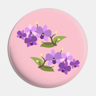 Purple orchid Pin