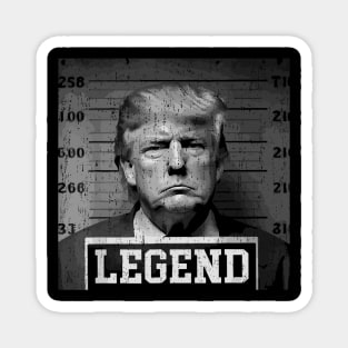 Trump 2024 Mugshot President Legend Magnet