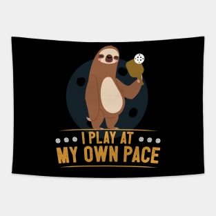 Funny Pickleball Player Gift Sloth Tapestry