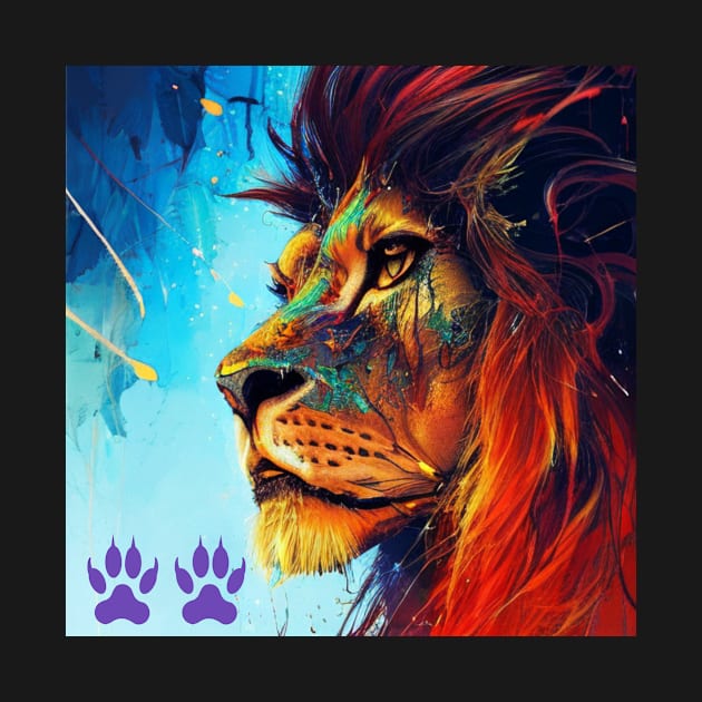 Colorful Lion King by Casual Wear Co.