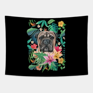 Tropical Bullmastiff Tapestry