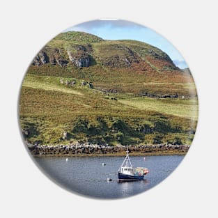 Moored fishing boat near Struan -  Isle of Skye, Scotland Pin