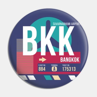 Bangkok, Thailand (BKK) Airport Code Baggage Tag Pin