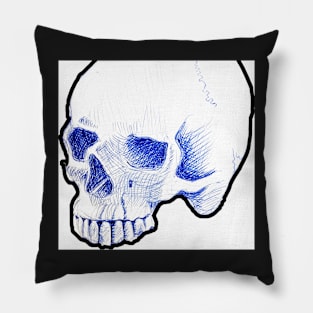 Blue Memento Mori Pillow