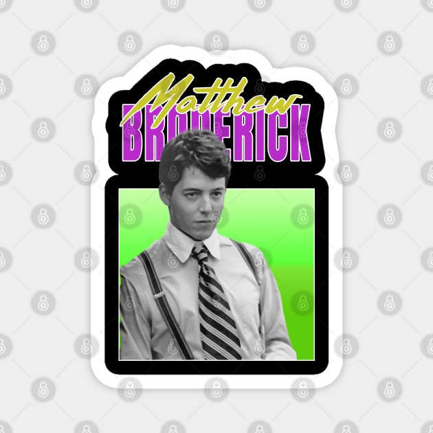 Matthew Broderick 80s Vintage Style Magnet by DankyDevito