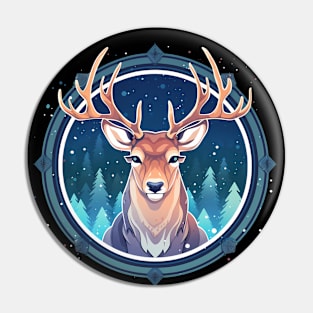 Deer in Ornament, Love Deers Pin