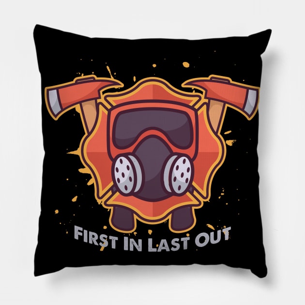 Firefighters Are Hot - Fun Shirt Pillow by swissles