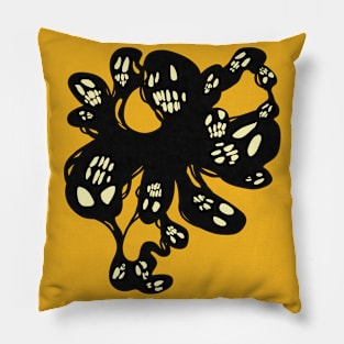 Yellow Ghost Cloud Pillow