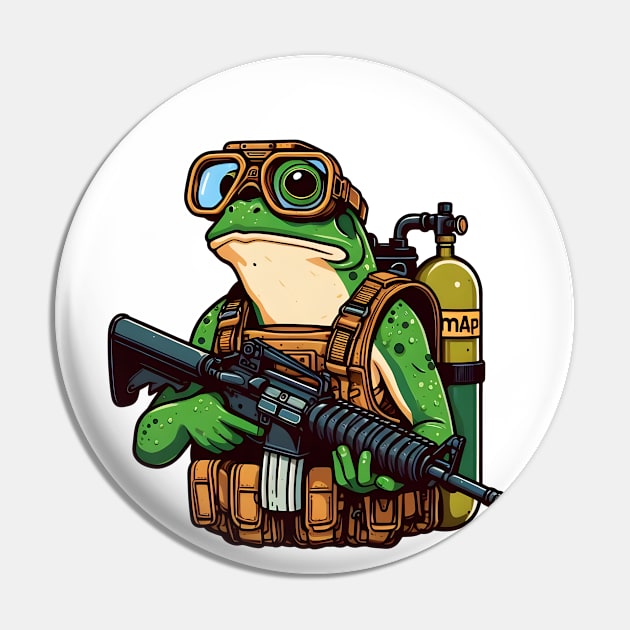 Tactical Frog Pin by Rawlifegraphic