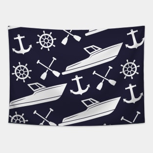 The marine. Rudder and anchor Tapestry