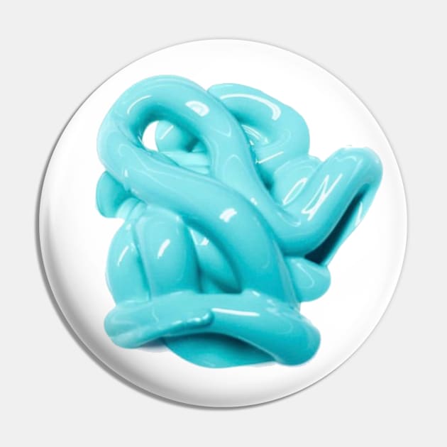 Turquoise Squirt Pin by turddemon