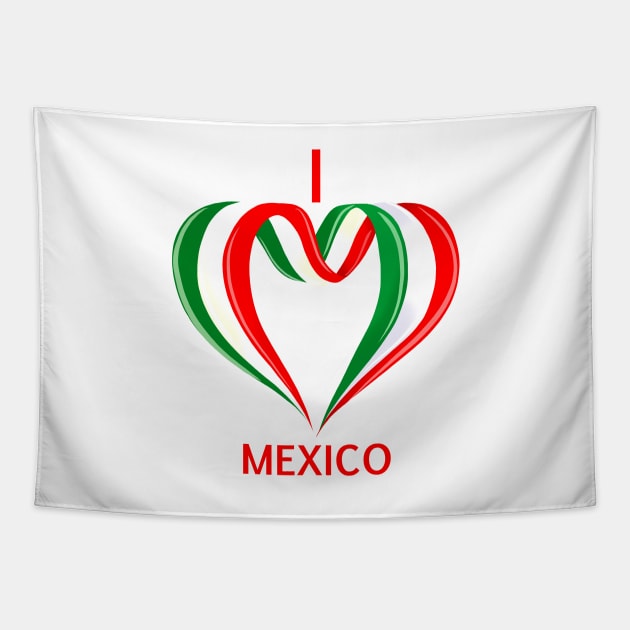 I love MEXICO Tapestry by Miruna Mares