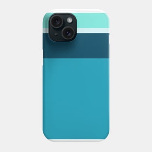 An excellent recipe of Ice, Tiffany Blue, Blue-Green and Midnight Green (Eagle Green) stripes. Phone Case