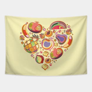 I Love Fruits Tapestry