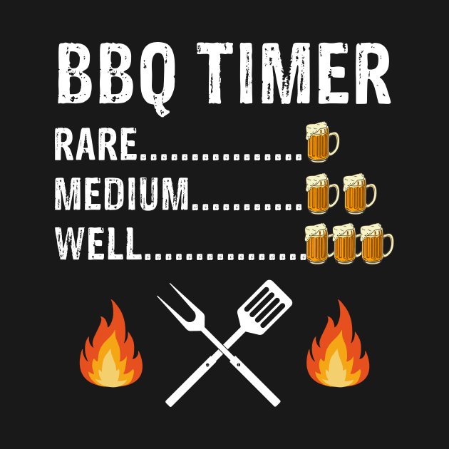 Funny Drinking Beer Team BBQ Timer Barbecue Drinking Grilling by hardyhtud