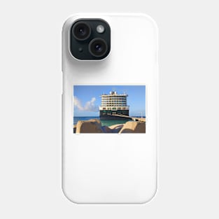 mv Koningsdam moored St. Maarten Phone Case