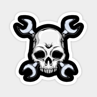 Mechanic Tool with Skull Symbol Magnet