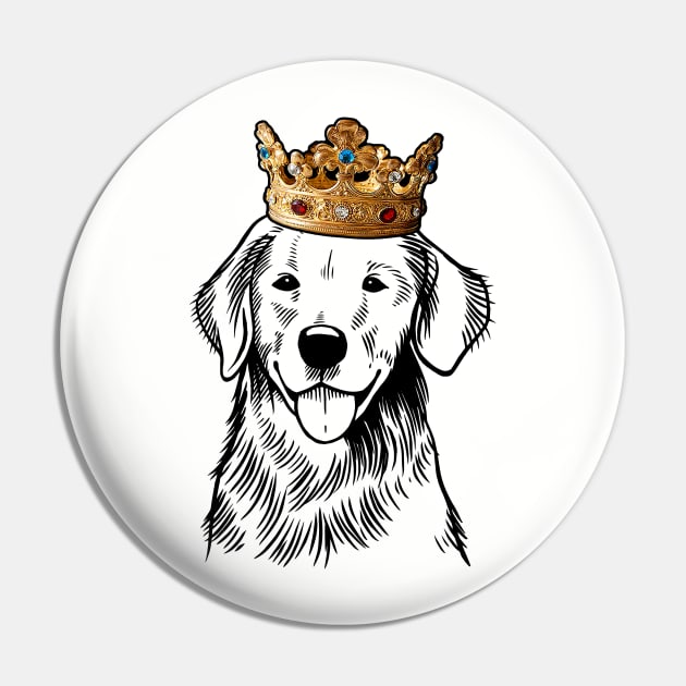 Golden Retriever Dog King Queen Wearing Crown Pin by millersye