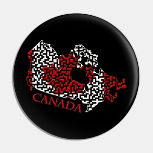 Canada Outline Maze & Labyrinth Pin