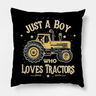 Just A Boy Who Loves Tractors. Kids Farm Lifestyle Pillow