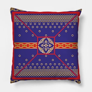 Gold chains, Geometric shapes Pillow