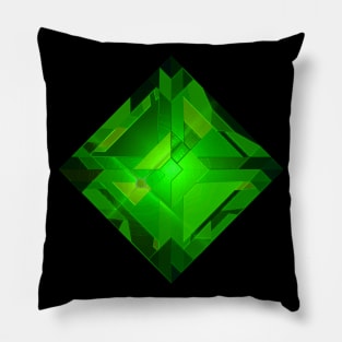Green Square Shape Gemstone Pillow
