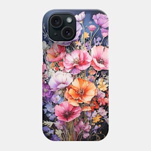 Wildflower Watercolor Flowers Design Floral Garden Phone Case