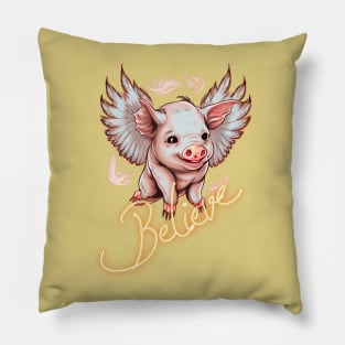 When Pigs Fly: Inspired Design Pillow