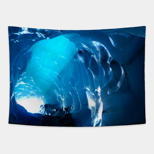 Sunshine in the ice cave Tapestry by ezioman