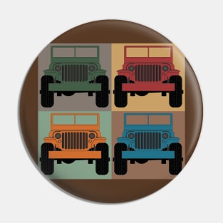 Pop Art Jeeps Pin