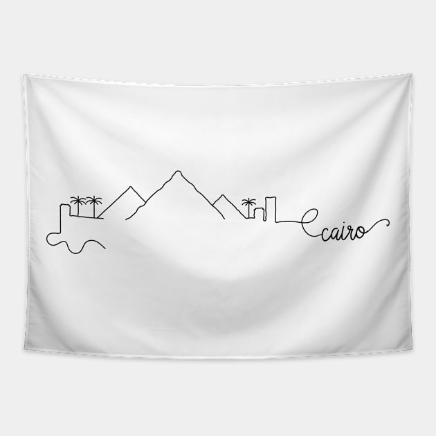 Cairo City Signature Tapestry by kursatunsal