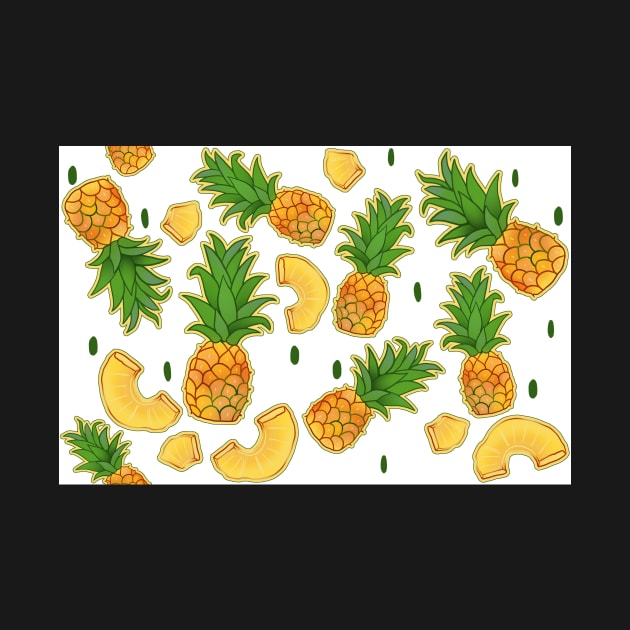 Pineapples on White by FrostedSoSweet