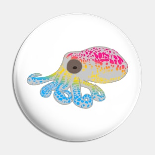 Pan Flag Spotted Octopus Pin