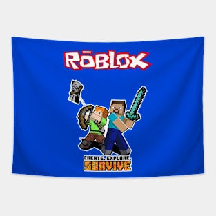 Roblox Kid Gift, Create, Explore, Survive Tapestry