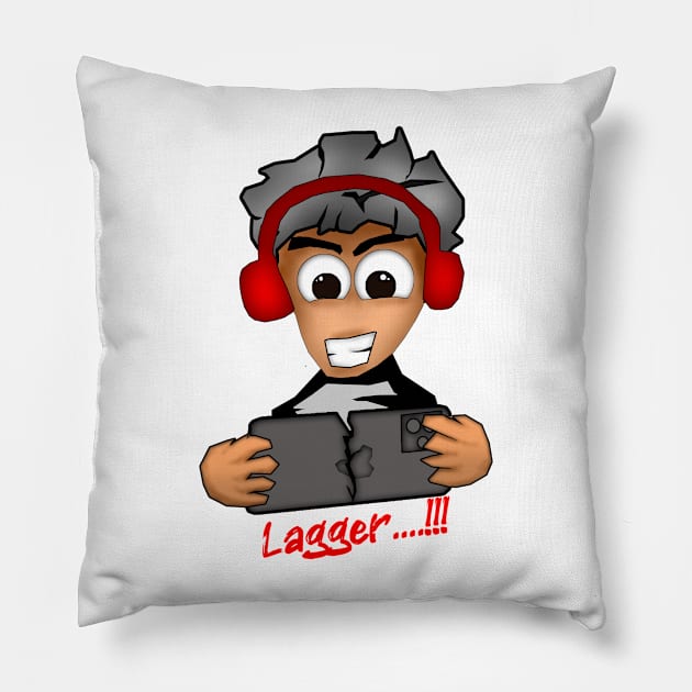 Lagger Player In Game Pillow by araharugra