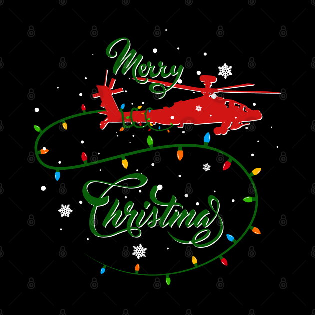 Gun Pilot - AH-64 Apache Merry Christmas by Aviation Designs